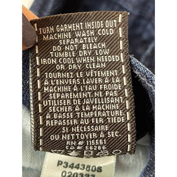 7 For All Mankind Mid Rise Bootcut Dark Blue Jeans Women's Size 25 - Picture 8 of 8